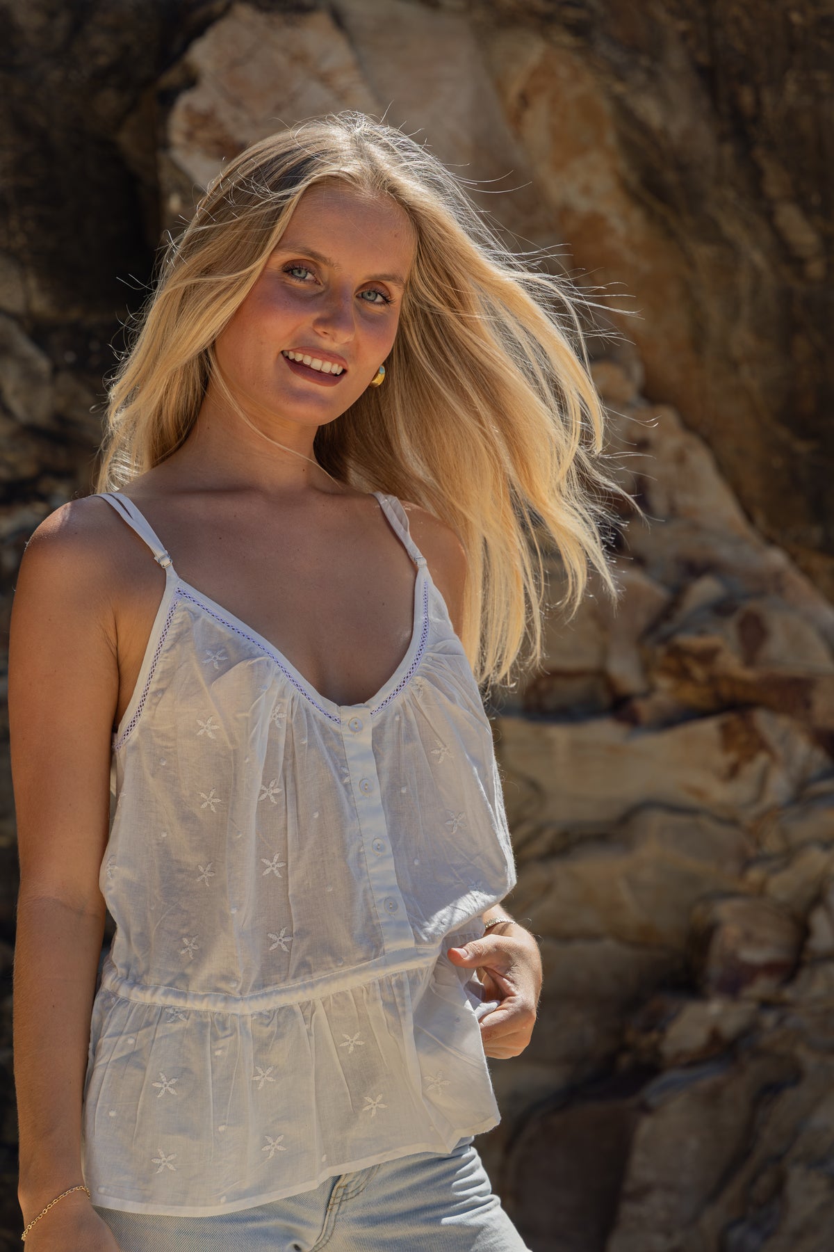 Soleil Embroidered Singlet