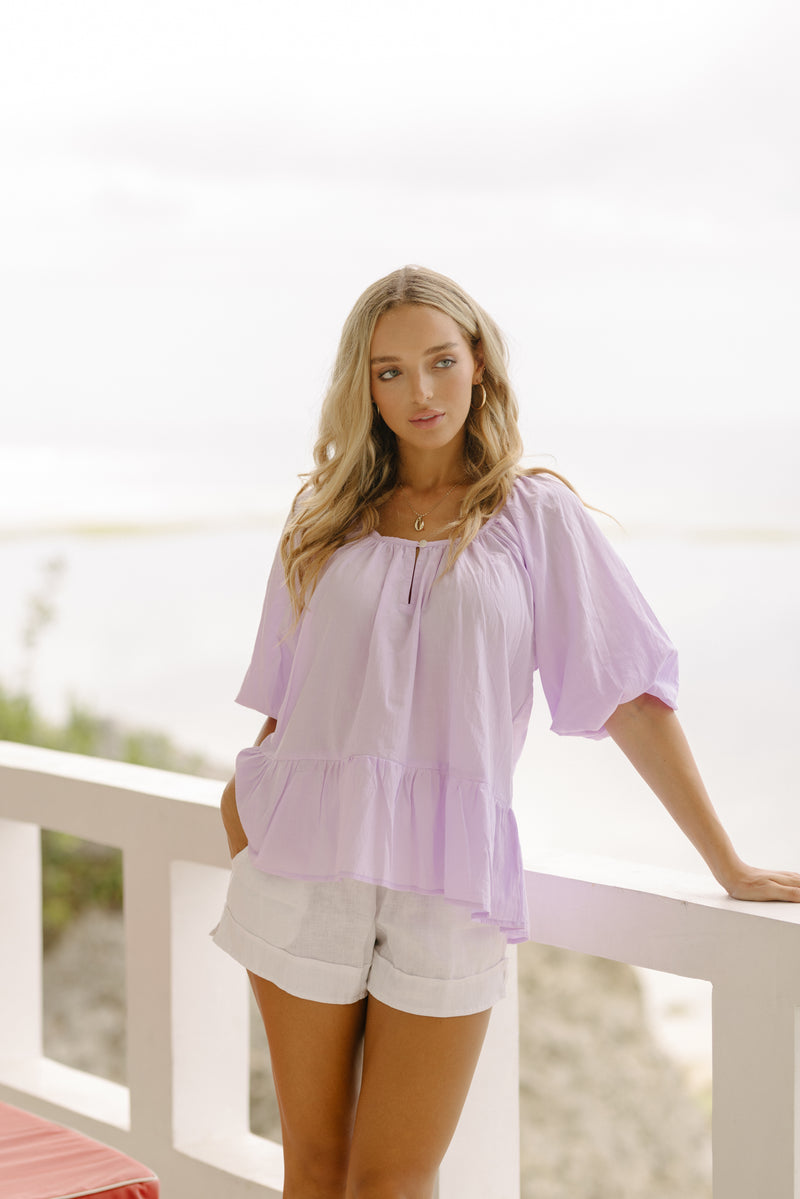 Antoinette Blouse - Lilac