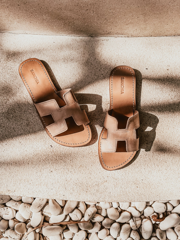 Astrid Slide - Light Tan PREORDER