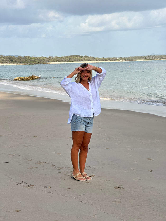 Astrid Linen Shirt White