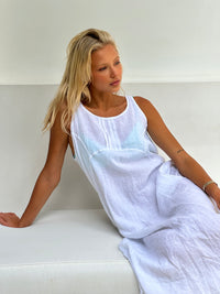 Allegra Linen Dress White