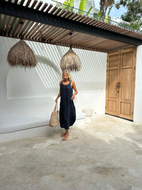 Allegra Linen Dress Navy