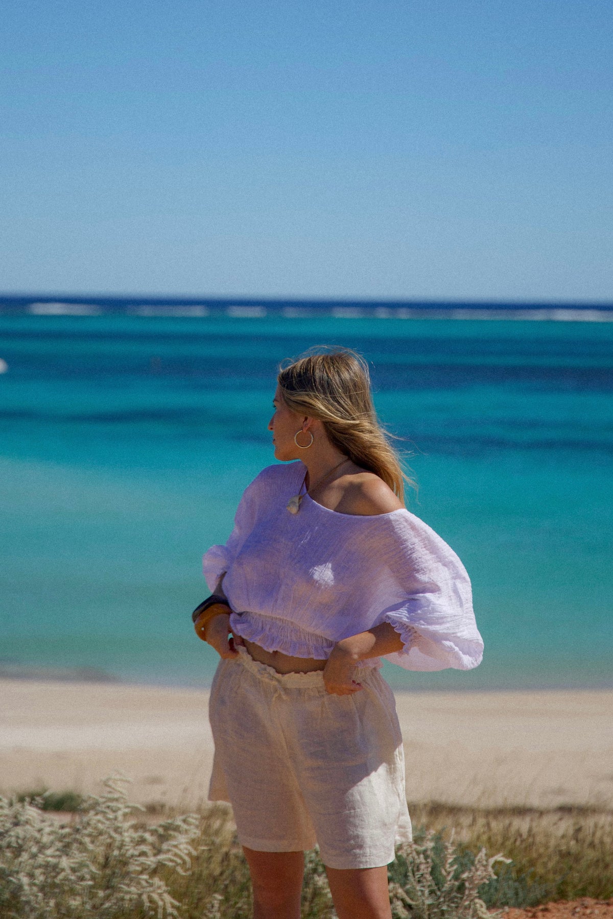 Lucinda Linen Blouse White