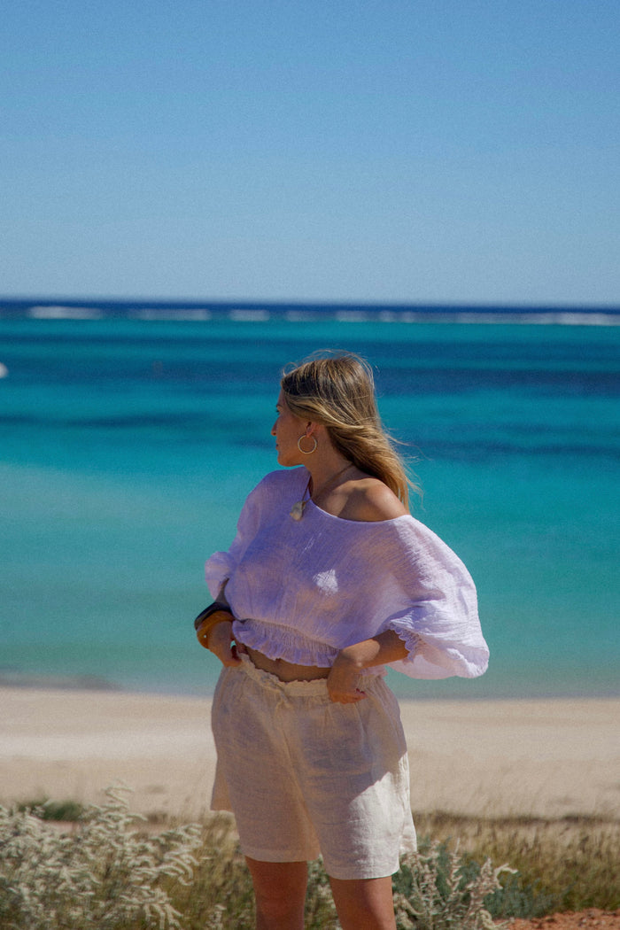 Lucinda Linen Blouse White