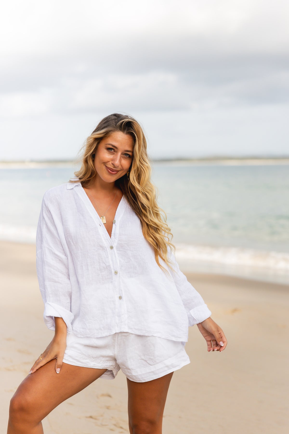 Astrid Linen Shirt White