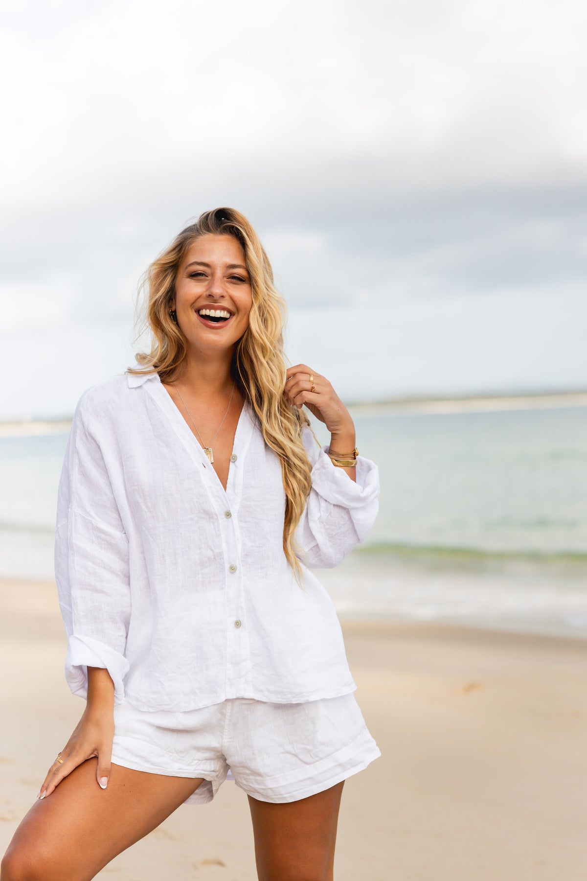 Astrid Linen Shirt White