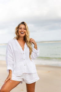 Astrid Linen Shirt White