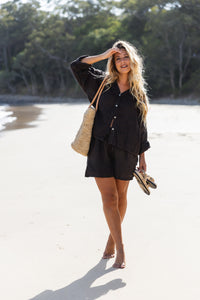 Astrid Linen Shirt Chocolate