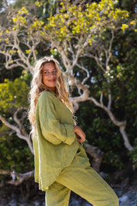Astrid Linen Shirt Olive