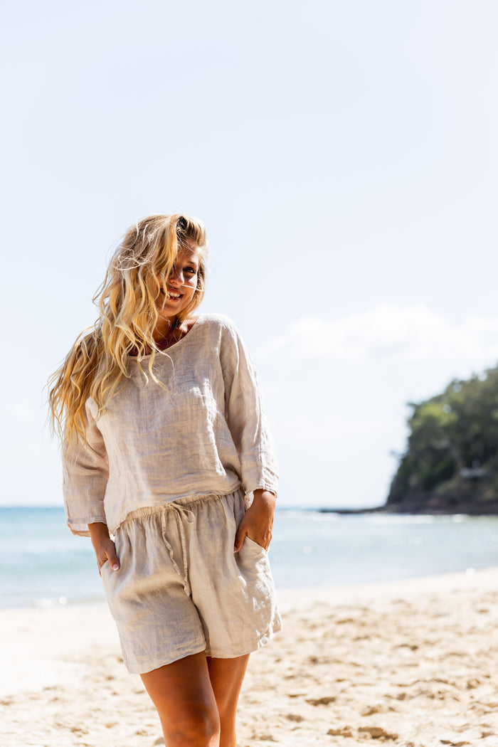 Aria Linen Top Sand