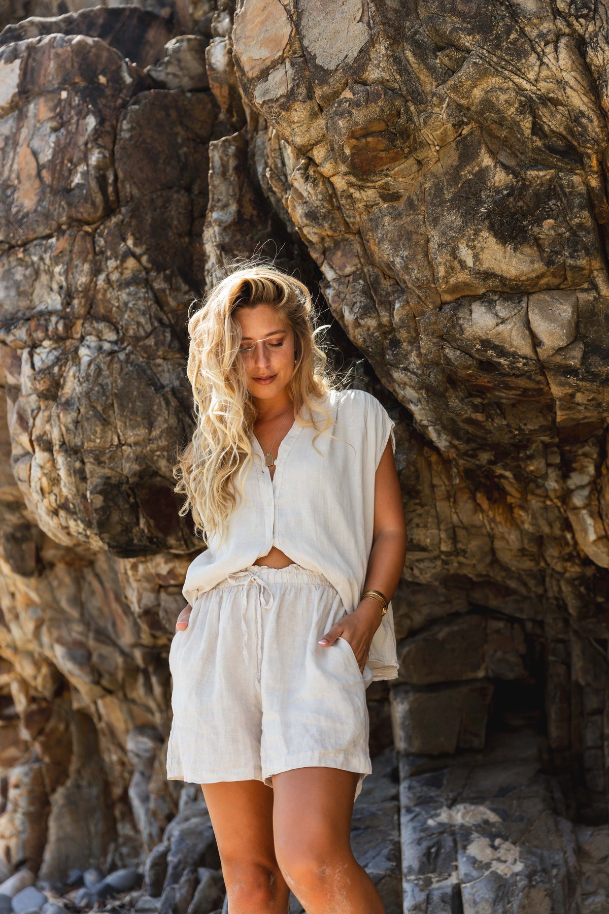 Sophia Cotton Top Sand