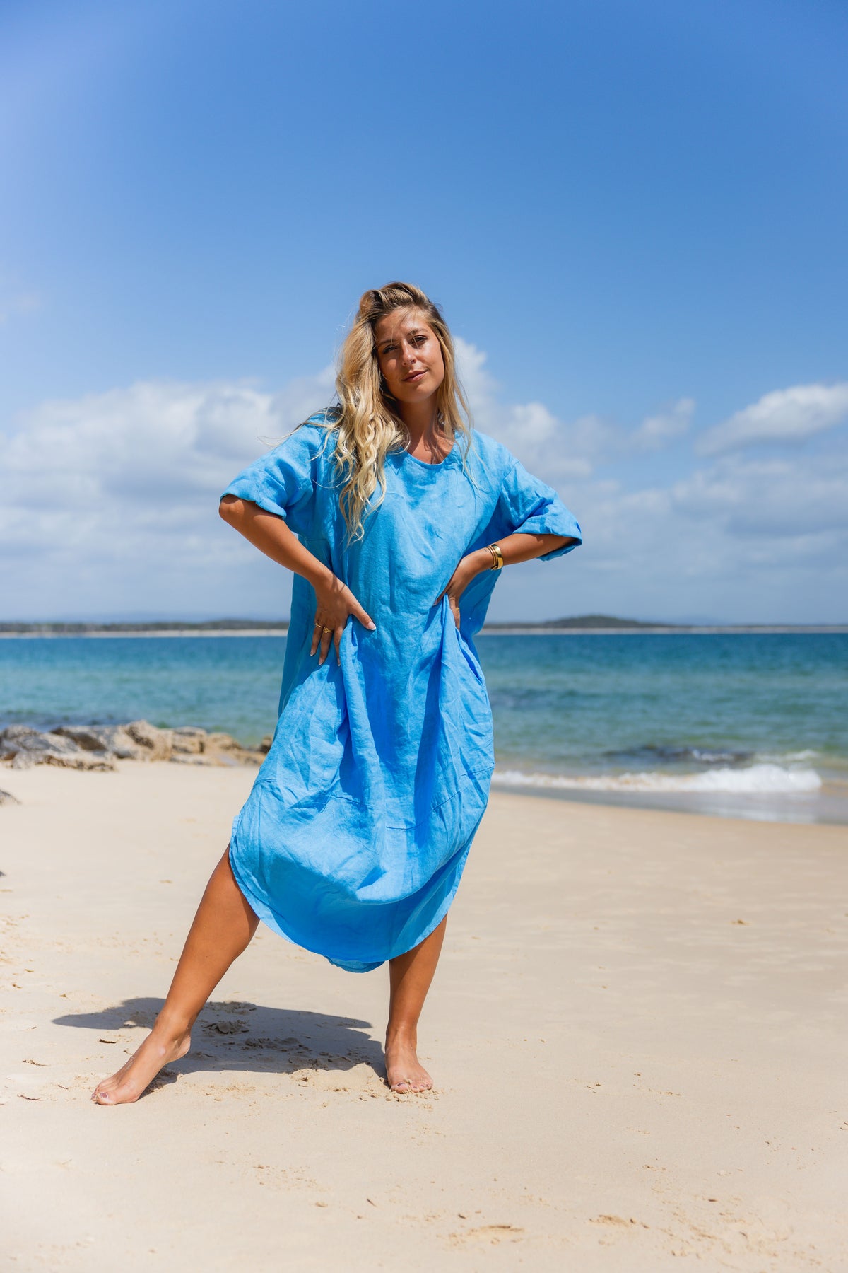 Amara Dress Pacific Blue