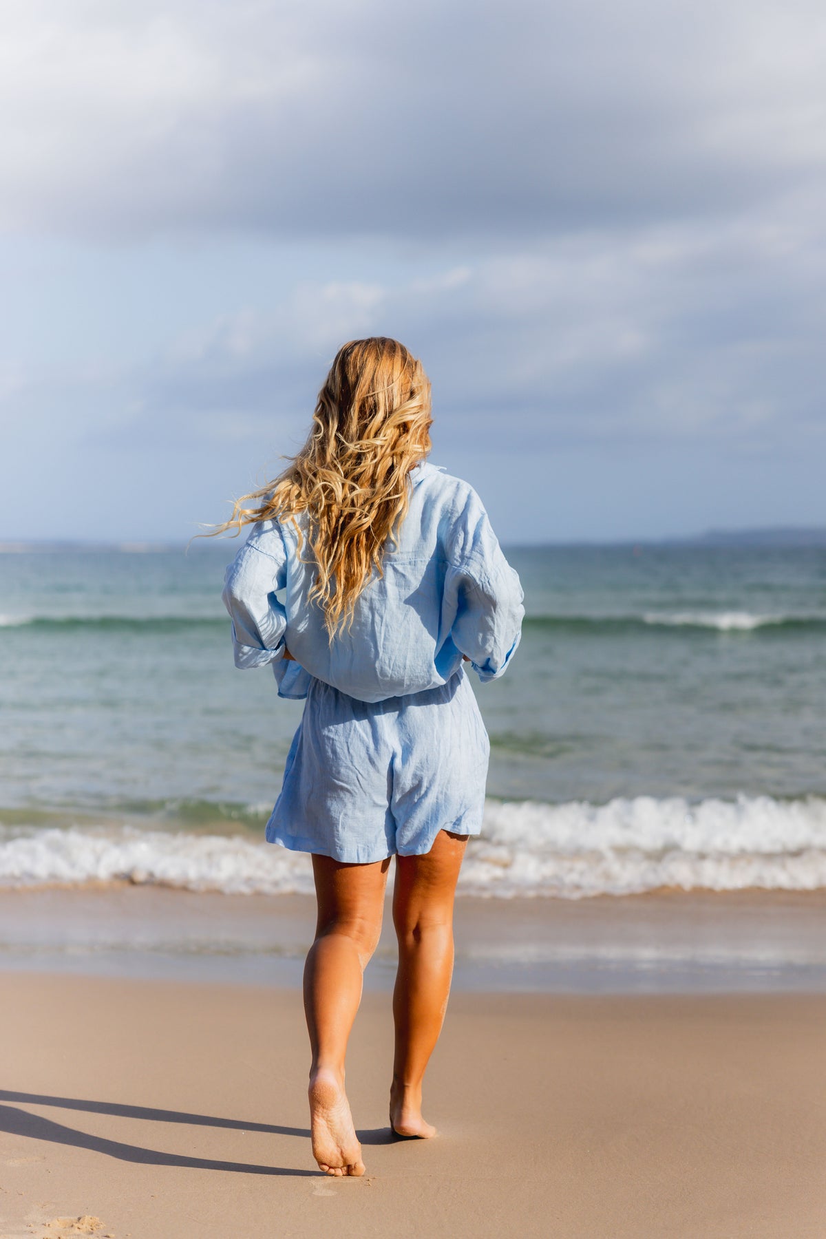 Astrid Linen Shirt Sky Blue