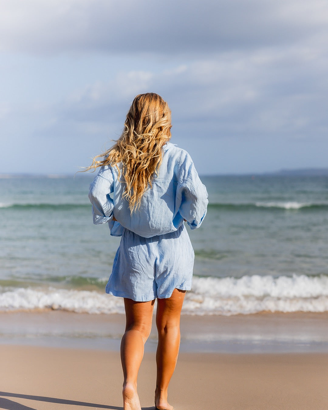 Astrid Linen Shirt Sky Blue